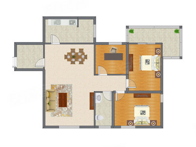 3室2厅 132.47平米