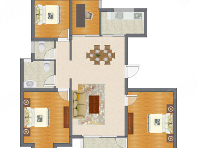 4室2厅 120.78平米