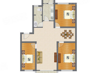 3室2厅 120.76平米