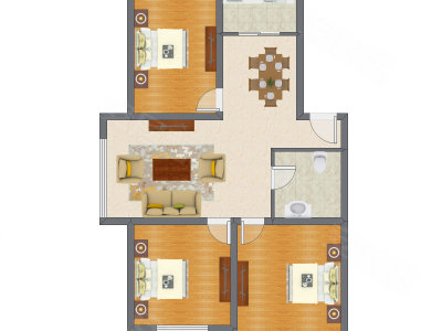 3室2厅 117.56平米