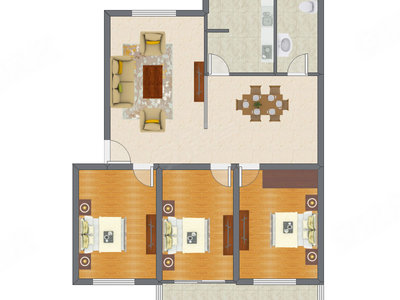 3室2厅 139.21平米