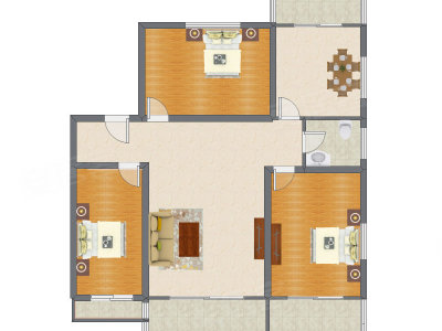 3室2厅 116.32平米