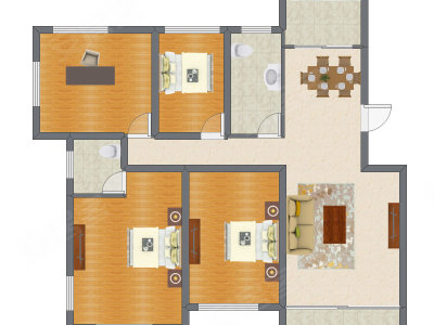 3室2厅 148.14平米