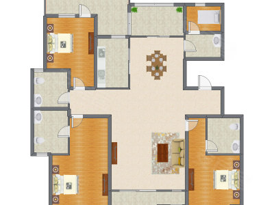 4室2厅 225.85平米