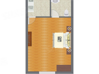 1室1厅 36.29平米