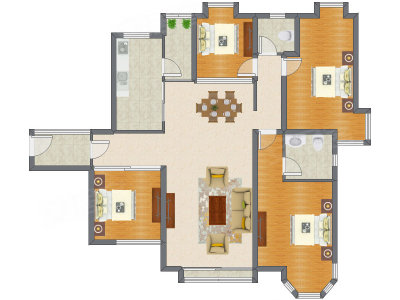 4室2厅 145.79平米