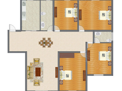 4室2厅 180.00平米