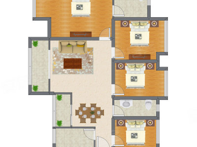 4室2厅 117.75平米