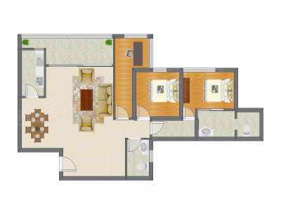 3室2厅 150.42平米