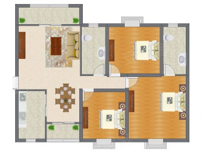 3室2厅 111.84平米