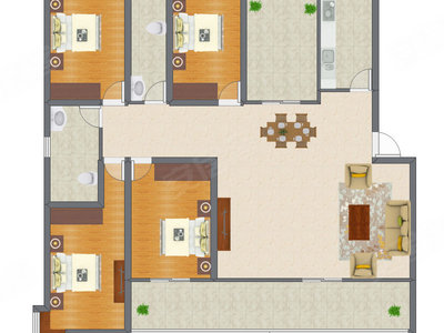 4室2厅 159.80平米