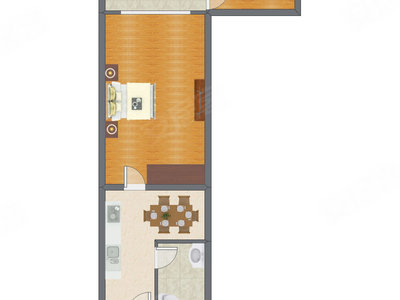 1室1厅 71.90平米
