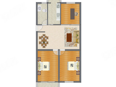3室2厅 108.12平米户型图