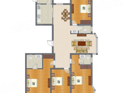 4室2厅 190.40平米