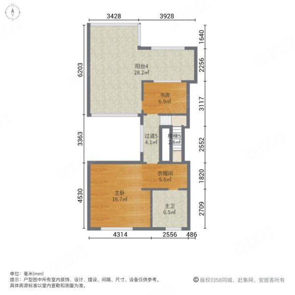 卢浮原著(别墅)5室2厅3卫276.48㎡南北355万