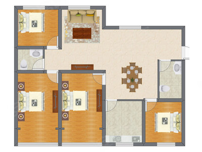 4室2厅 141.20平米
