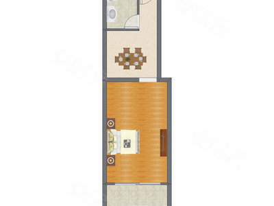 1室1厅 55.21平米