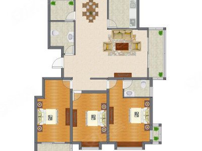 3室2厅 151.69平米