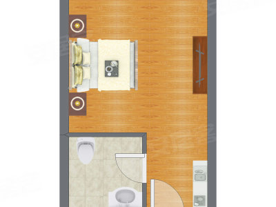1室0厅 38.70平米