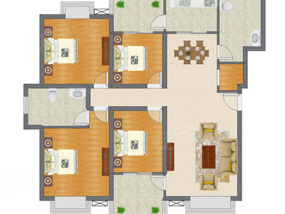 4室2厅 140.15平米