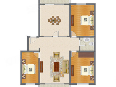 3室2厅 148.32平米