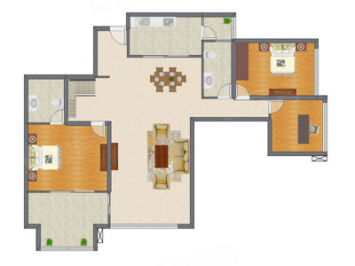 4室2厅 88.00平米户型图