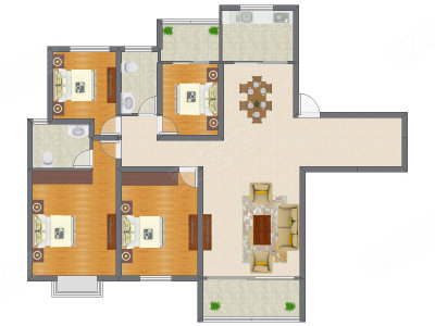 4室2厅 170.60平米