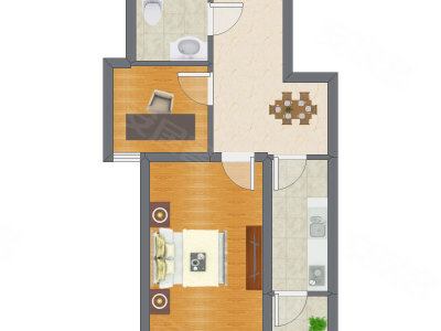 2室1厅 98.90平米户型图