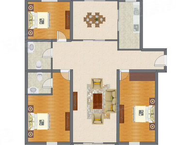 3室2厅 127.39平米