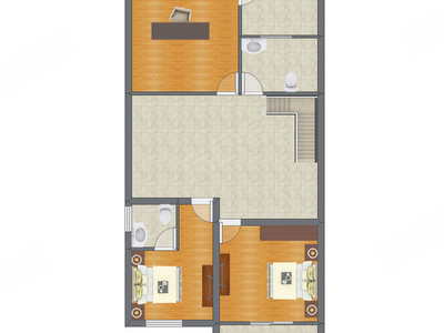 3室2厅 87.94平米户型图