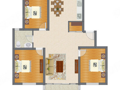 3室2厅 117.78平米