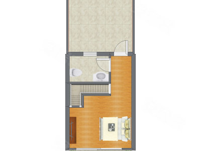 1室1厅 61.87平米