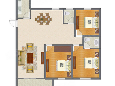 3室2厅 118.40平米
