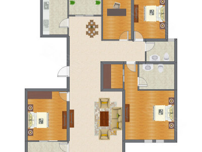 4室2厅 181.58平米