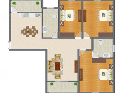 3室2厅 118.06平米