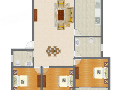3室2厅 118.78平米