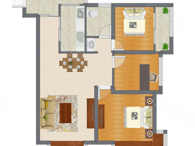 3室2厅 89.21平米