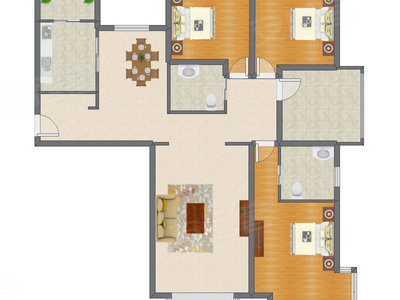 3室2厅 169.77平米
