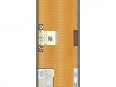 1室1厅 68.50平米
