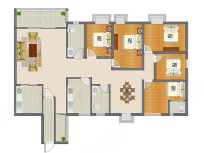 5室2厅 155.00平米