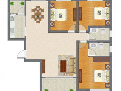 3室2厅 132.80平米