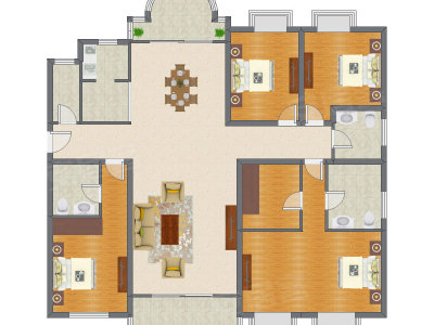 3室2厅 171.24平米