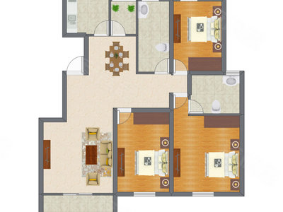 3室2厅 99.65平米