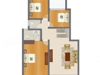 5室3厅 159.62平米