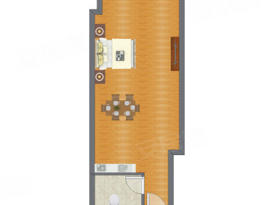 1室0厅 36.76平米