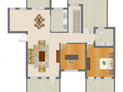 3室2厅 134.85平米户型图