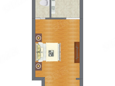 1室0厅 35.87平米
