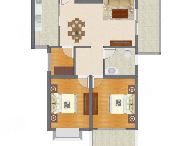 2室2厅 98.56平米