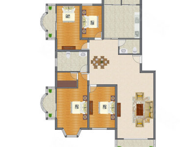 4室2厅 205.47平米