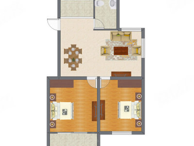 2室2厅 90.25平米